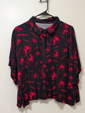 My Chemical Romance Three Cheers Art Woven Button Up